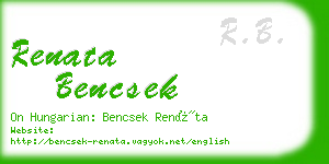 renata bencsek business card